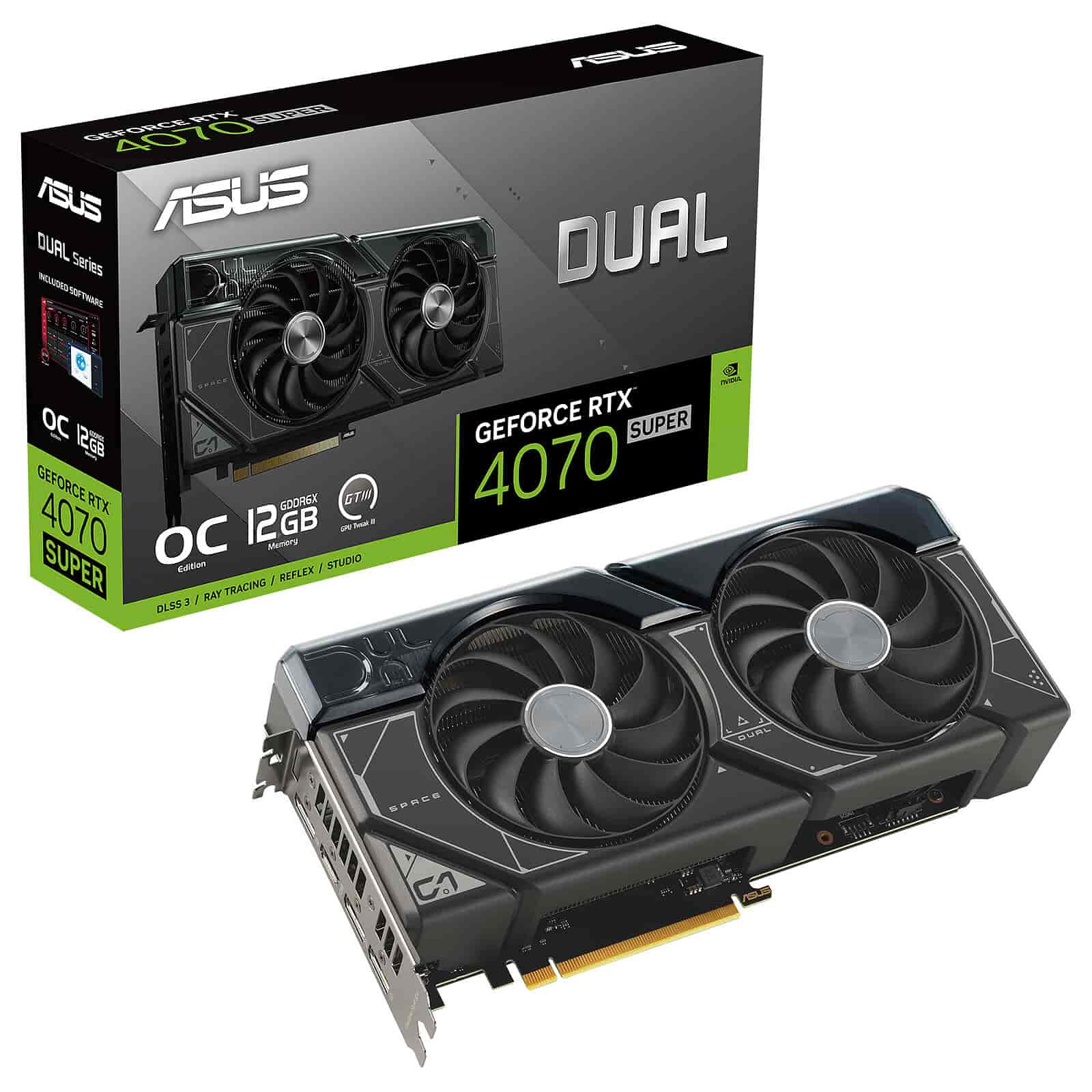 GPU RTX 4070 SUPER 12GB ASUS DUAL BLACK